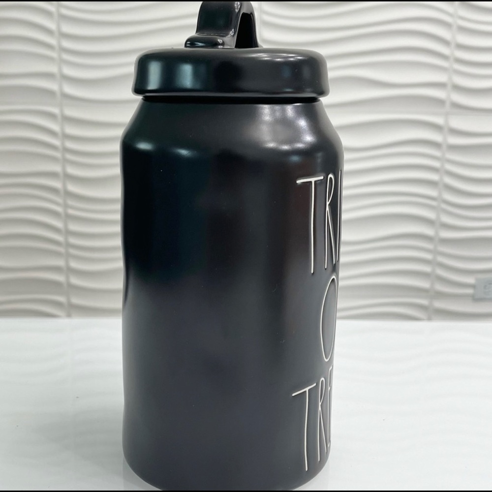 Rae Dunn TRICK OR TREAT Black Canister 🖤 - Picture 2 of 5